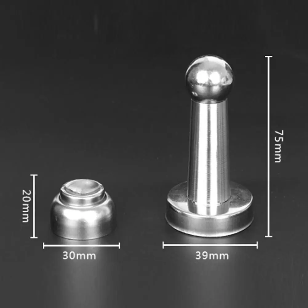 Дверной ограничитель из нержавеющей стали утолщенный магнитный дверной