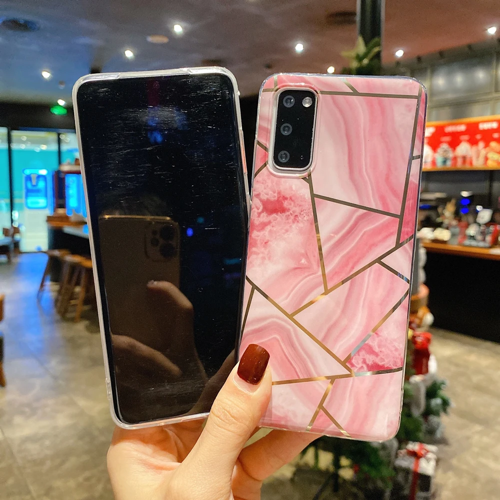Чехол с геометрическим узором для Samsung Galaxy Note 20 Ultra 10 Plus S20 FE S10 S9 S8 A51 A71 A50 A70 A30S