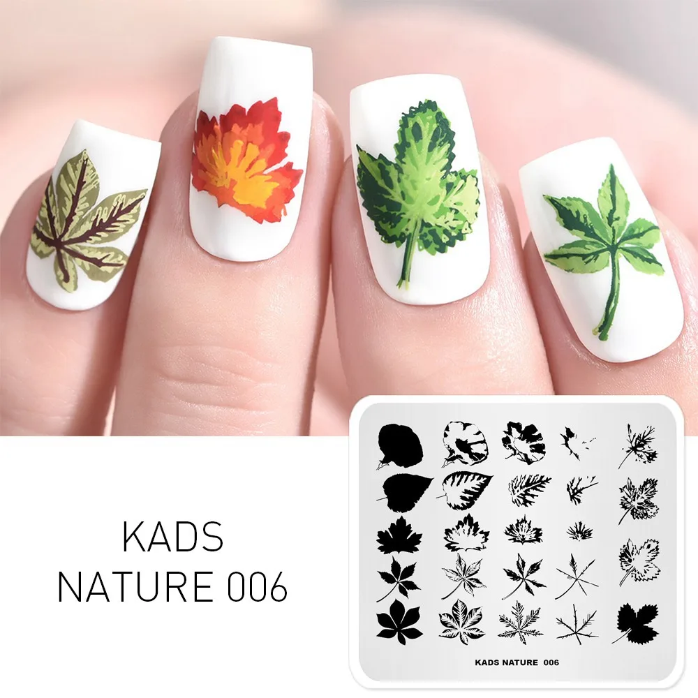 Nature 006 KADS стемпинг геометрия 005 3D геометрическая форма для ногтей пластины для стемпинга штамп для стемпинга стемпинг для ногтей штамп для ногтей трафареты для ногтей штамповка для маникюра дизайн ногтей для стемпинга - Цвет: Nature 006