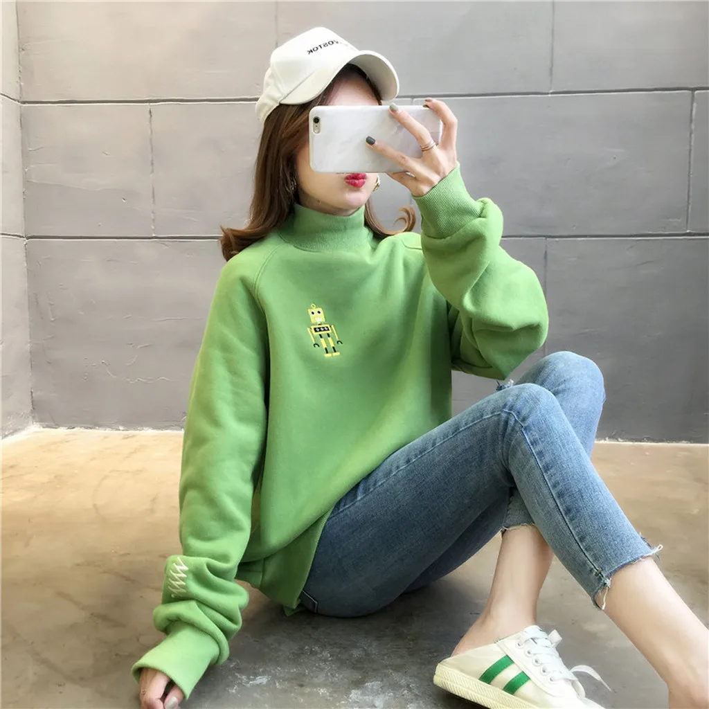 Бесплатная Страусиная осенне-зимняя женская Повседневная Толстовка с принтом на