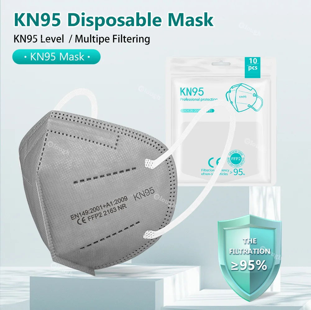 KN95 FFP2Mask CE 5 Layers FFP 2 Mascarillas FPP2 Homologada KN 95 Mouth Face Mask FP2 High Quality Hygienic Protectivet Masque |