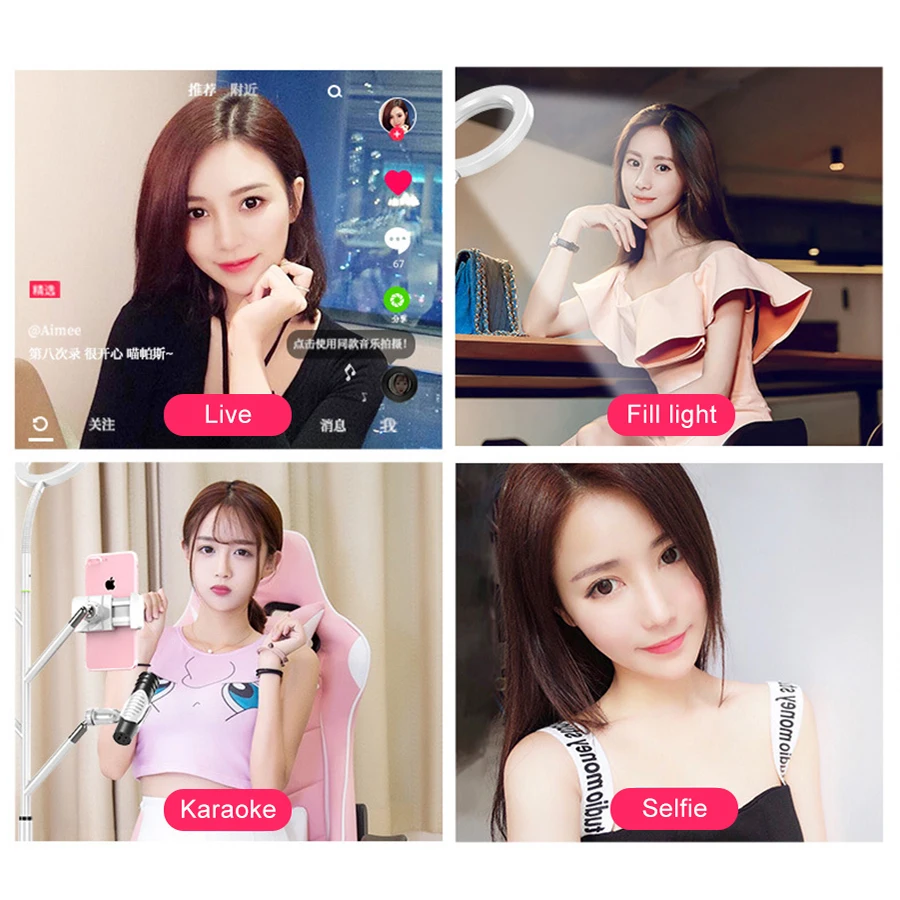 MAMEN кольцевой светильник для селфи фото видео студия Led Youtube прямая трансляция