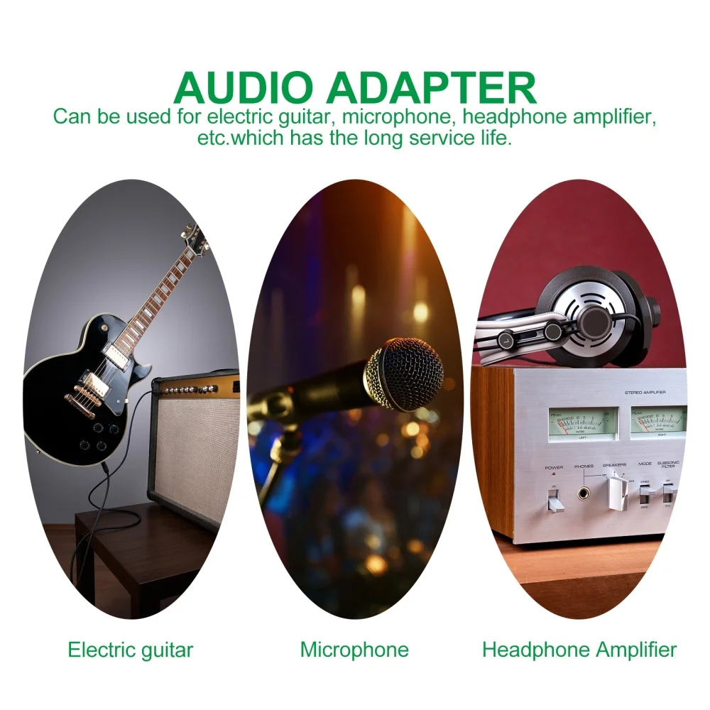 

2pcs Electric Guitar 6.35 Single Track XLR Converters Audio Converter Adapters
