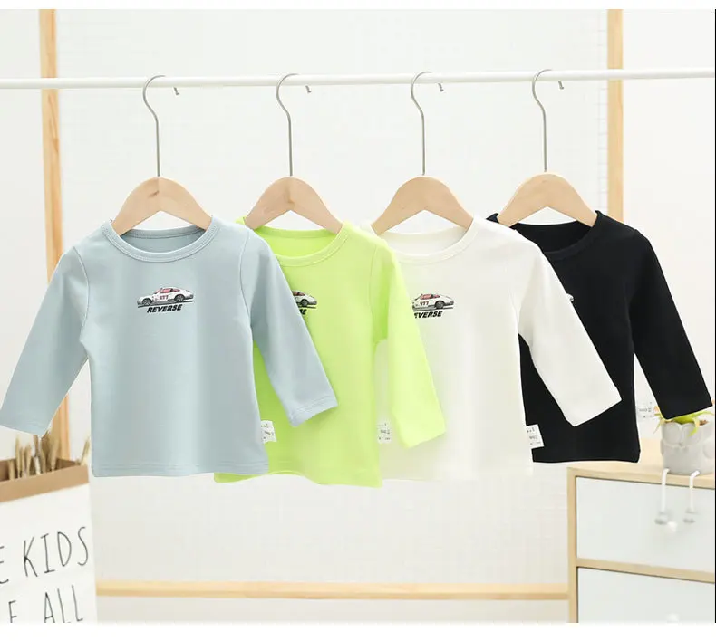 

1 2 3 4 5 Years Toddler Boys T-shirts Cartoon Car Cotton Long Sleeves Shirt for Boy Kids Clothes Tees Baby Child Shirts Autumn