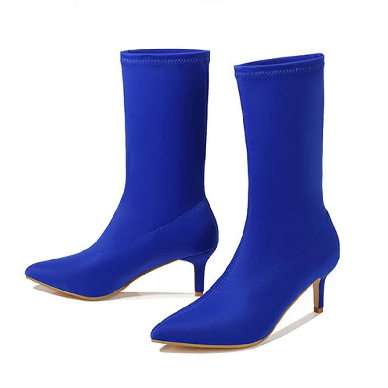 MONMOIRA/пикантные ботинки с острым носком стелька из эластичной ткани Женские