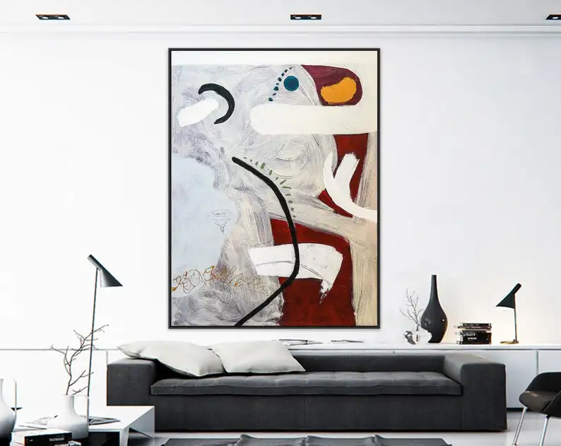 Абстрактная живопись Большой акриловый холст настенное искусство экспресс