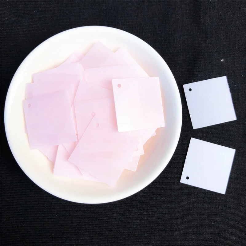 100 шт./лот 20 мм матовые большие квадратные пайетки из ПВХ плоские свободные