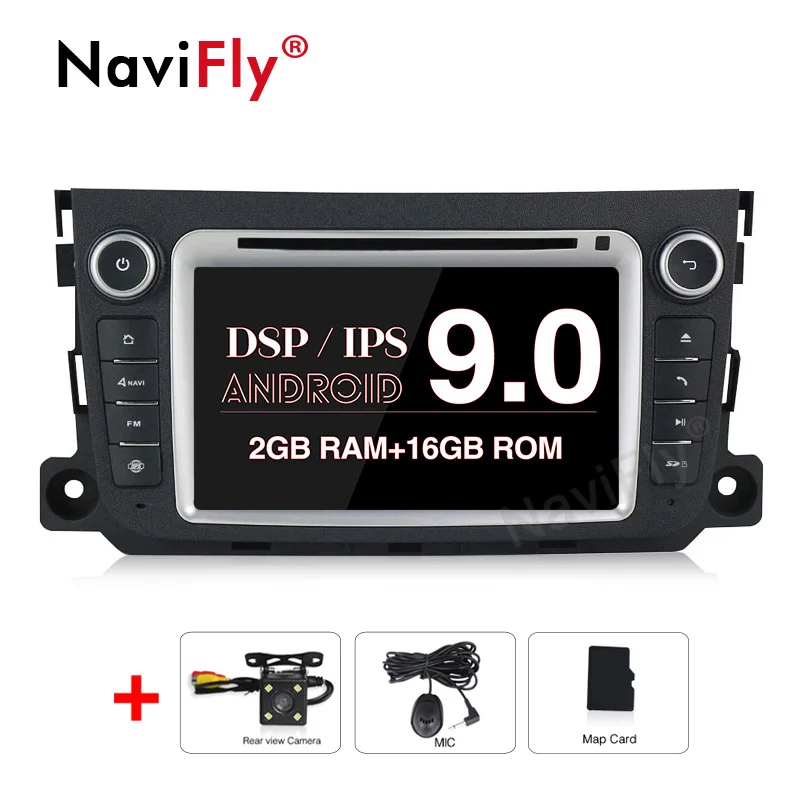 8Core ips DSP 4G 2din Android 9,0 автомобильный dvd-радиоплеер gps навигация для Mercedes Benz Smart Fortwo 2012 2013 JBL gps - Цвет: 4Core 2G Camera