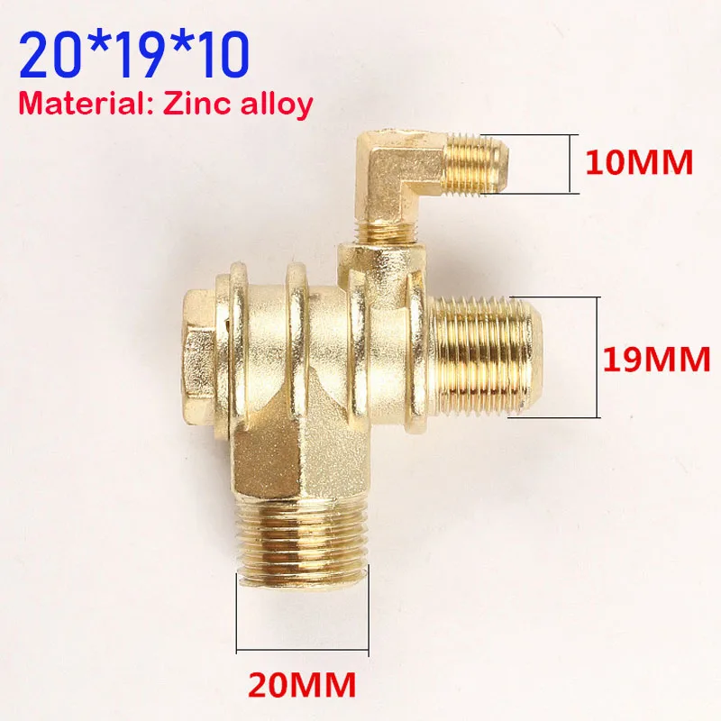 3-портовый обратный клапан медный/цинковый сплав наружная резьба инструмент для