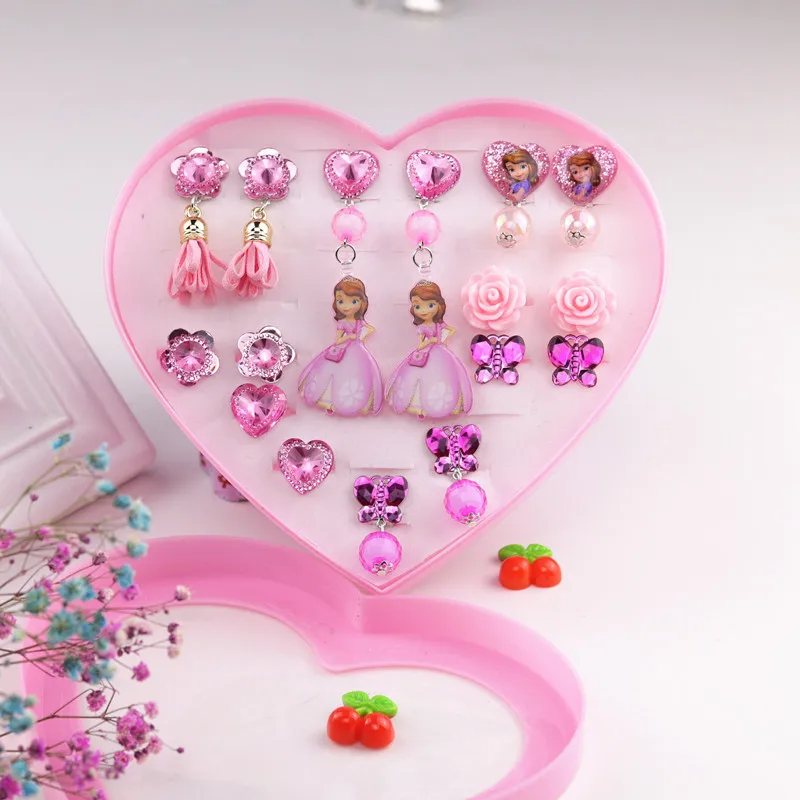 Детские клипсы Холодное сердце из мультфильма Disney серьги без отверстия для ушей +