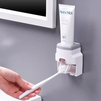 automatic toothpaste dispenser wall mount toothbrush holder lazy toothpaste squeezer for toilet home bathroom accessories set