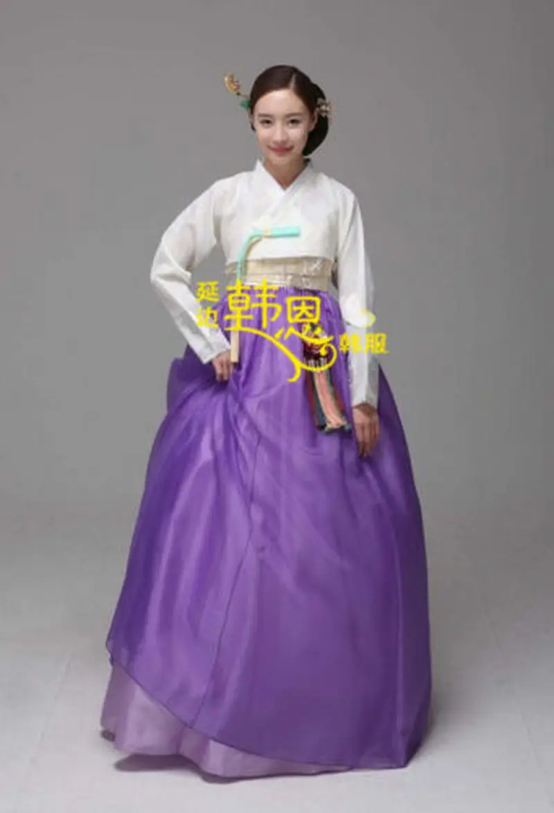 

Традиционное корейское свадебное платье Hanbok для невесты, современные женские топы и блузки Hanbok с высокой талией, корейская модная одежда