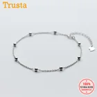 Женские ножные браслеты trustdave из серебра 925 пробы с маленьким колокольчиком, ювелирные изделия 925, оптовая продажа DS805