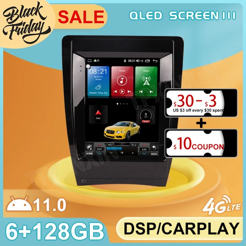 

Android 11.0 128GB Tesla Style For Audi A3 2008 - 2012 Car GPS Navigation Carplay Auto Radio Stereo Multimedia Player Head Unit