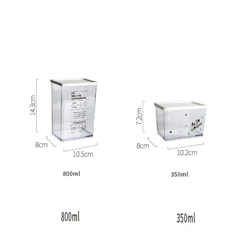 Прозрачная акриловая коробка для хранения высококачественный пищевой порошок