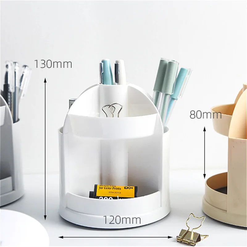 

Multi-function Rotating Stationery Storage Box Office Desktop Pen Pencil Holder Creative Makeup Brush BY7YB15