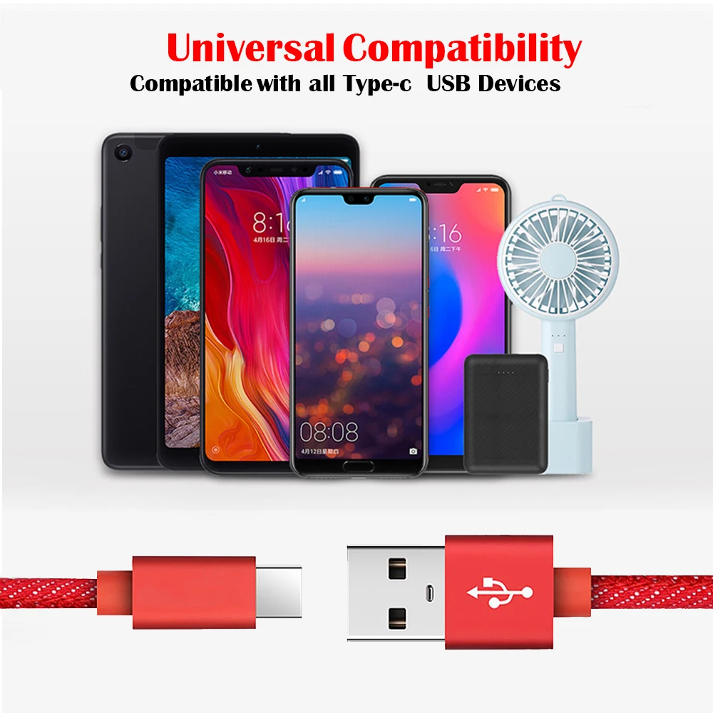 Хорошая 3A Быстрая зарядка кабель с разъемом USB Type C Max Redmi Note 7 Быстрый зарядный для