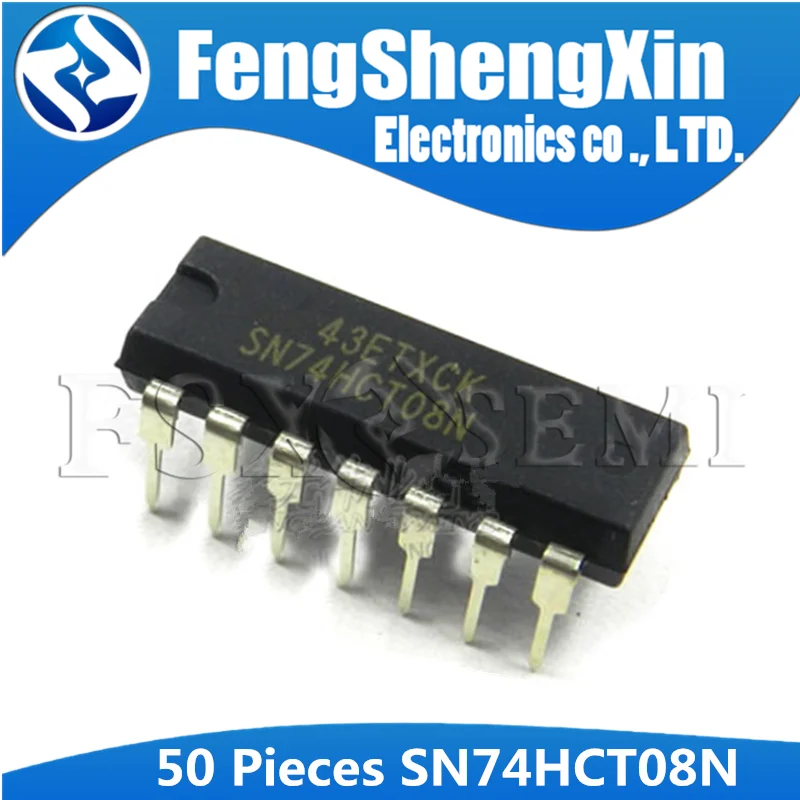 50 шт. SN74HCT08N DIP14 SN74HCT08 DIP 74HCT08 74HCT08N четырехъядерный 2-входной положительный и