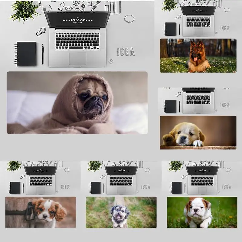 

Cute dog Customized laptop Gaming mouse pad Desk Table Protect Game Office Work Mouse Mat pad X XL Non-slip Laptop Cushion