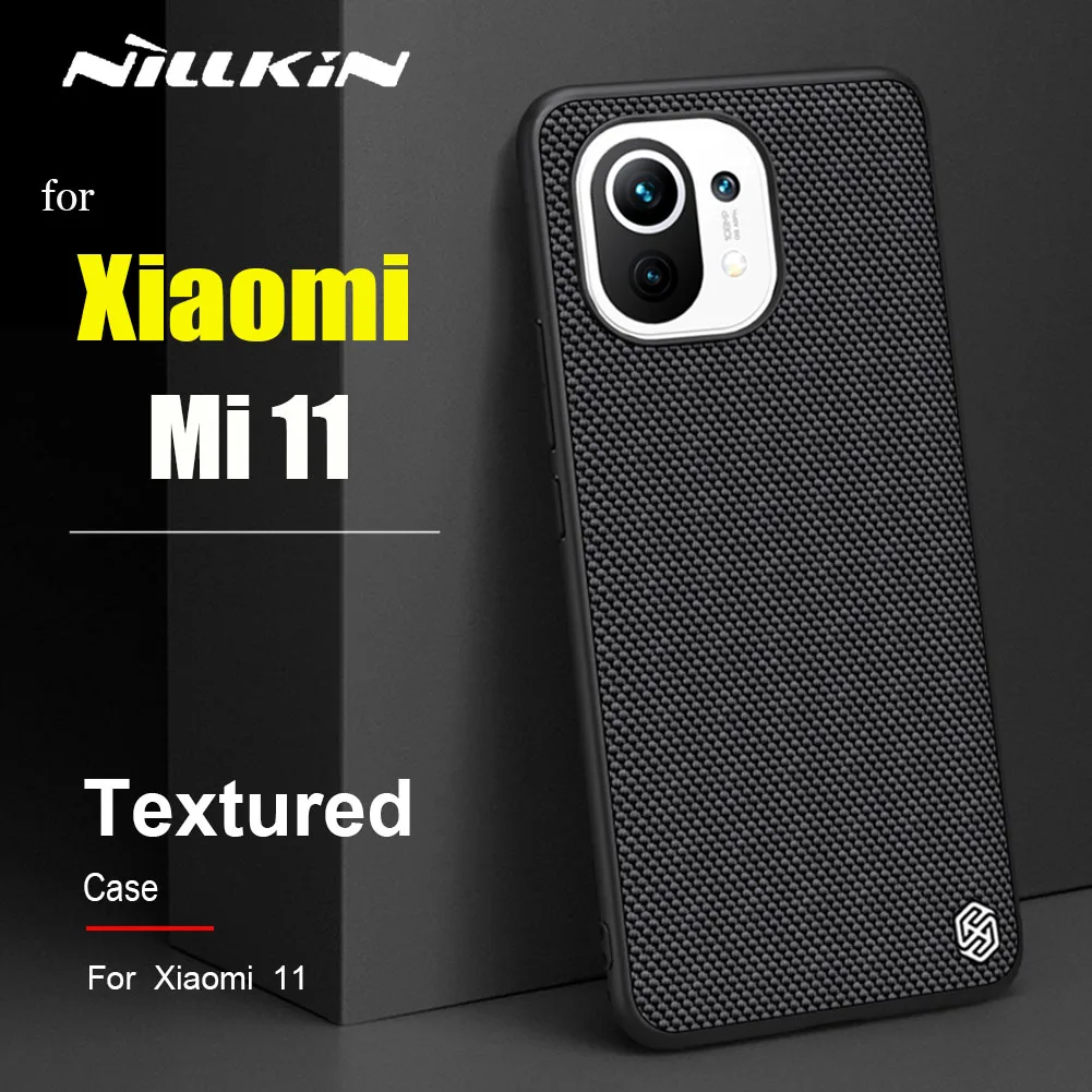 

Для Xiaomi Mi 11 Mi11 5G чехол Корпус Nillkin текстурой из нейлонового волокна прочный нескользящий чехол для телефона задняя крышка чехол для xiao Mi 11