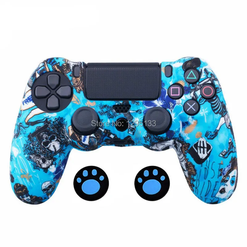 Камуфляжный Противоскользящий силиконовый защитный чехол для контроллера Sony