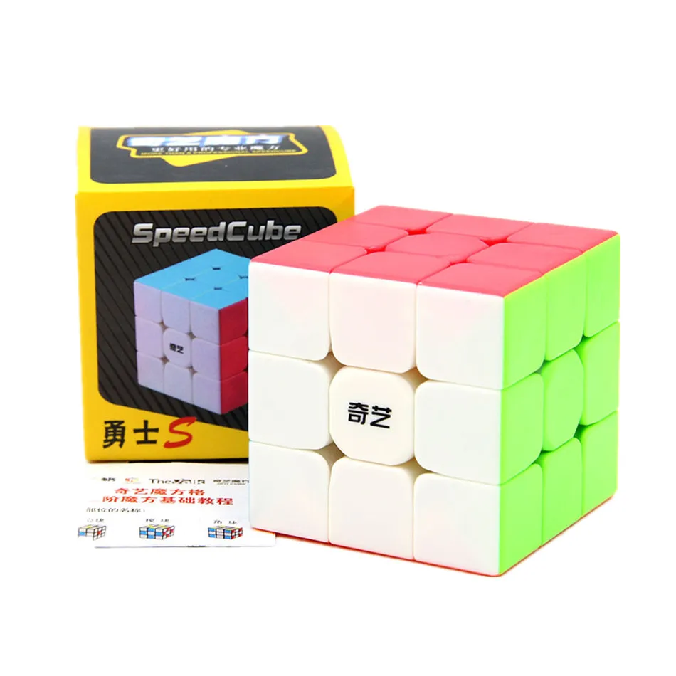 Qiyi Warrior S Магический кубик Цветной без наклеек скоростной 3x3 кубик антистресс 3x3x3 Обучающие головоломки Игрушки.