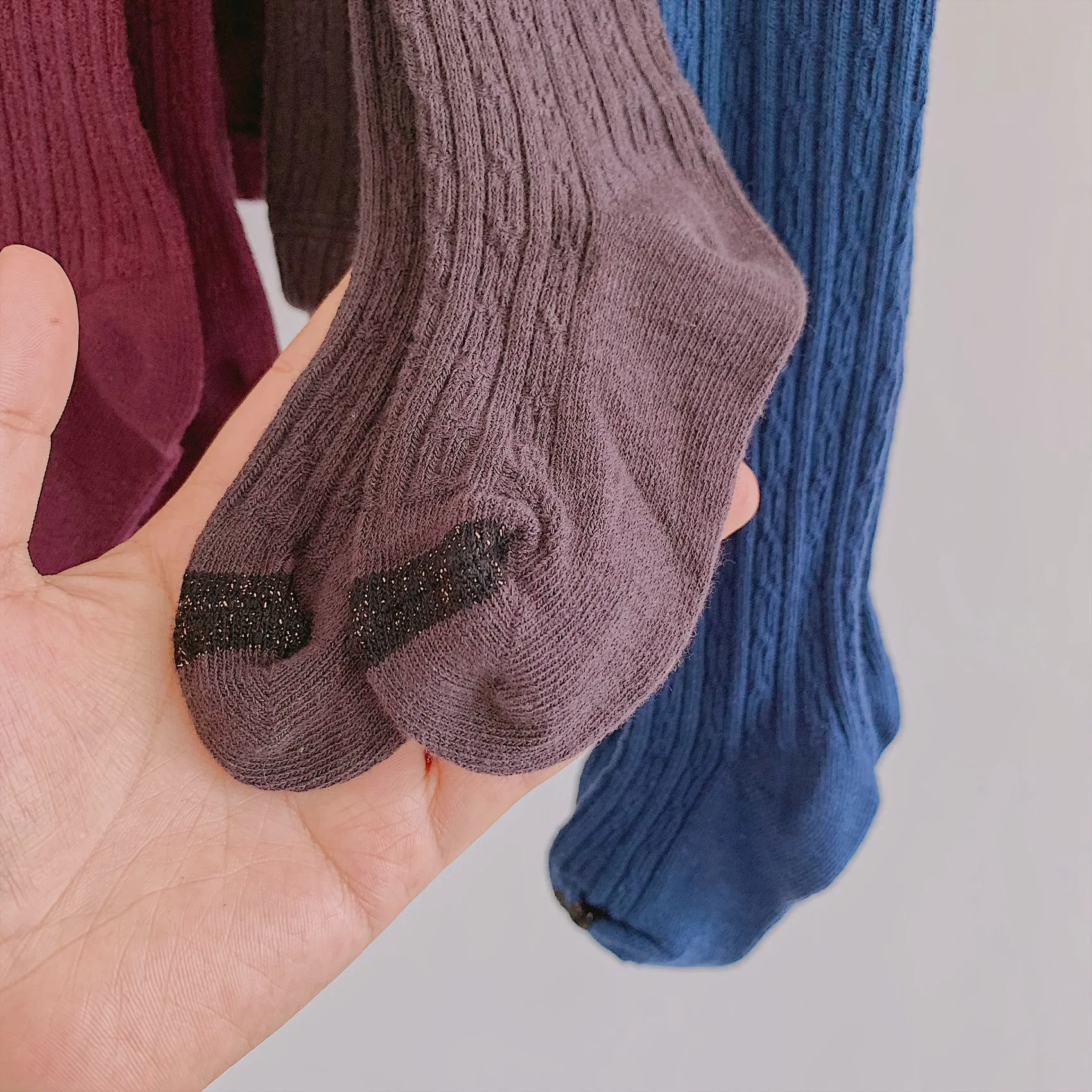 Осенние детские колготки трикотажные хлопковые для девочек чулки малышей