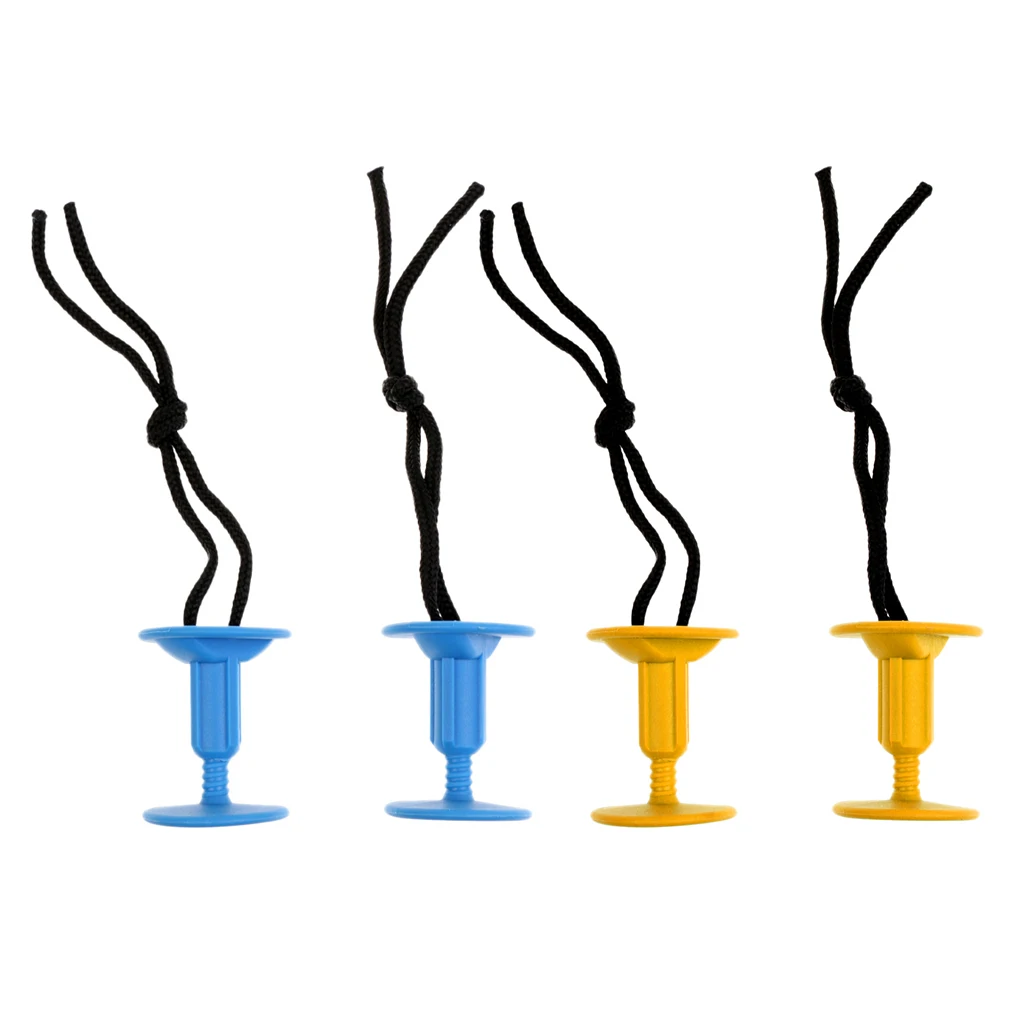 4Pcs/Pack Surfboard Body Board Threaded Leash Plugs with Cords Strings Water Sports Surfing Accessories | Спорт и развлечения