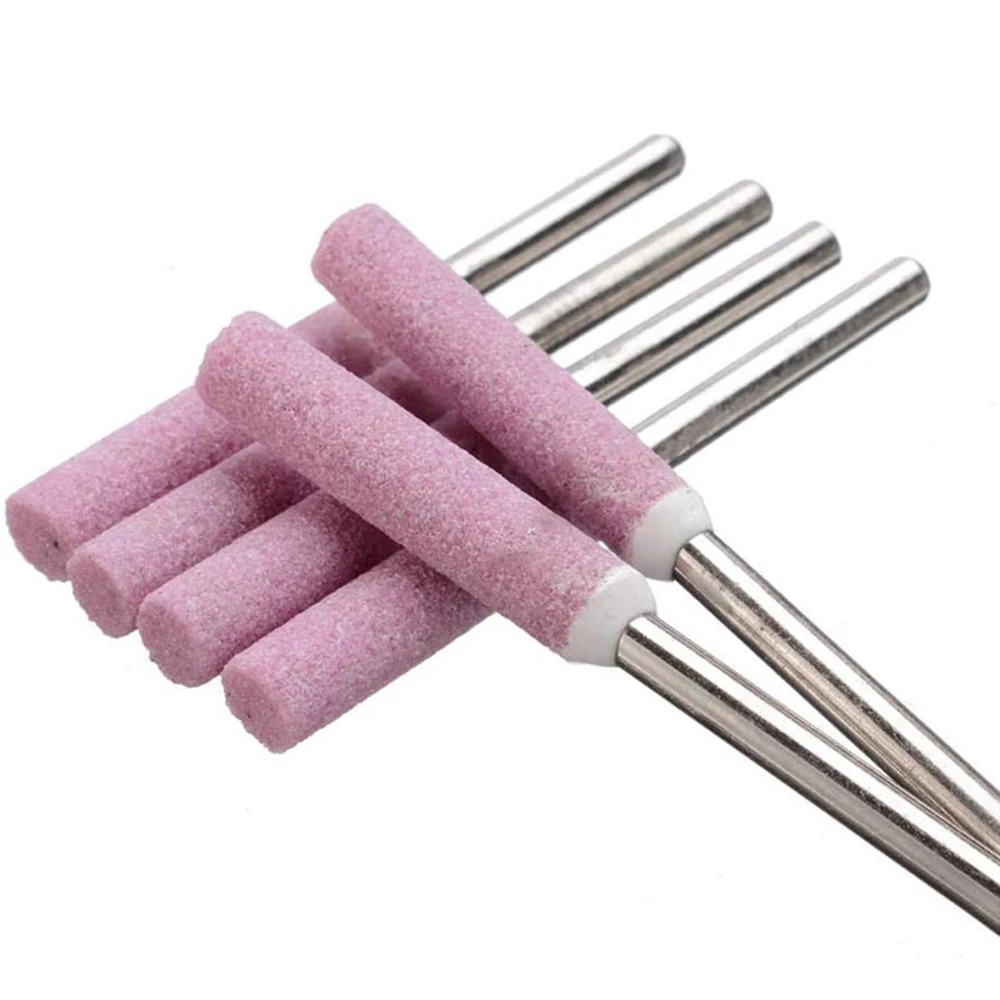 

5PCS Coated Cylindrical Chainsaw Sharpener Burr Stone Round File Craftsman Grinding Rod Mill Rotary Tool Carving Grinding Tools