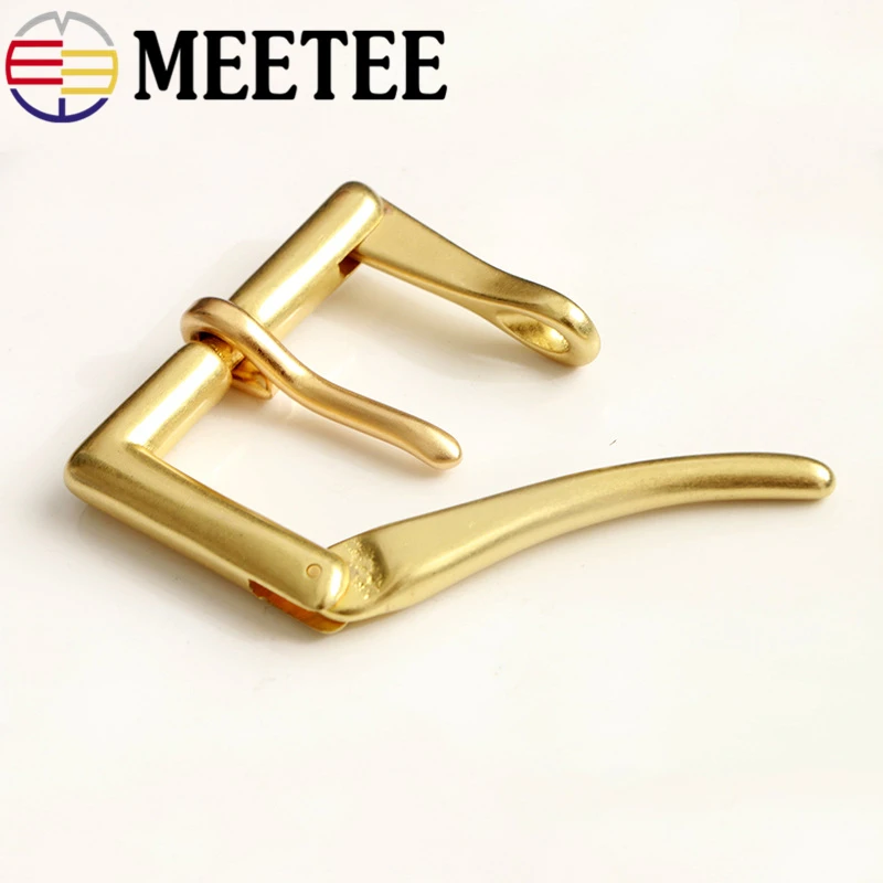 Meetee, 1 шт., 39 мм, широкий ремень, пряжка, Чистая латунь, булавки, аксессуары для ремонта, Мужская пожарная головка, подходит для 36-38 мм, ремень, сделай сам, кожа, ремесло, AP274