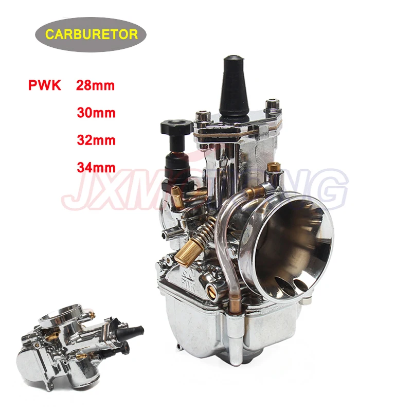 

Карбюратор PWK Универсальный серебристый, 28/30/32/34 мм, для мотоциклов, скутеров, мотовездеходов, кроссовых велосипедов 85, 100, 125, 150, 175, 250, куб. См