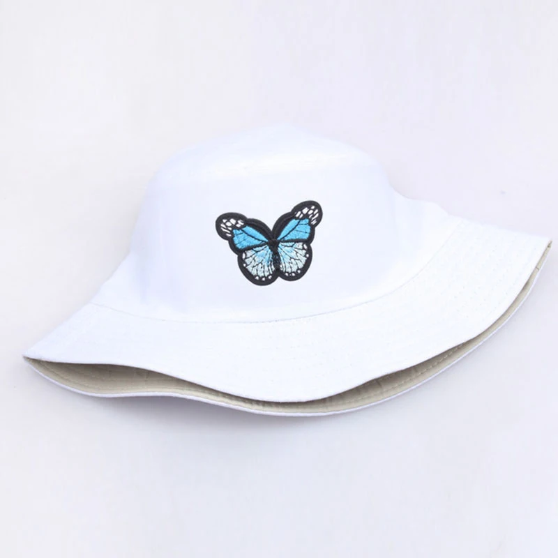 

Bucket Hats Women Letter Embroidered Double-sided Fisherman Hat Korean Style Solid Climbing Outdoor Sunscreen Bucket Hat