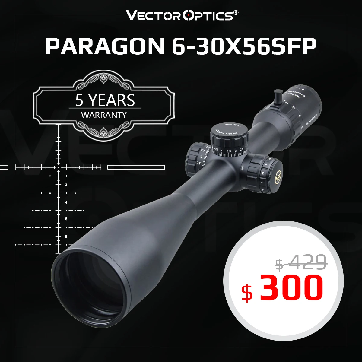 Векторная оптика Gen2 Paragon 6 30x56 охотничий оптический прицел тактический 1/10 MIL 90%