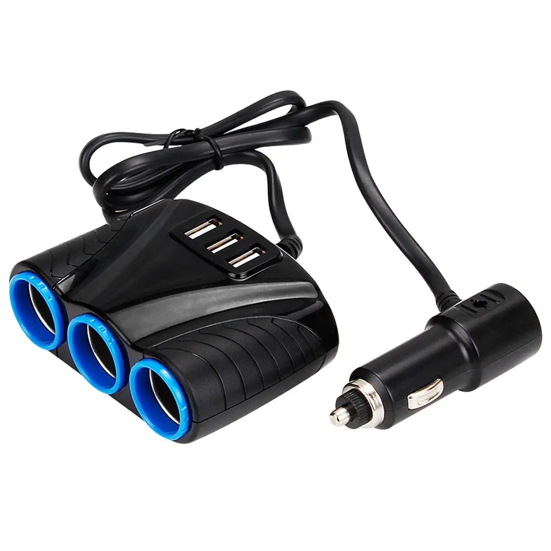 3 USB порта сторонняя 1 а Синяя светодиодная розетка для автомобильного