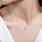Лидер продаж, ожерелье из серебра 925 пробы с круглым цирконием, изысканные ювелирные украшения для женщин, подарок NK066