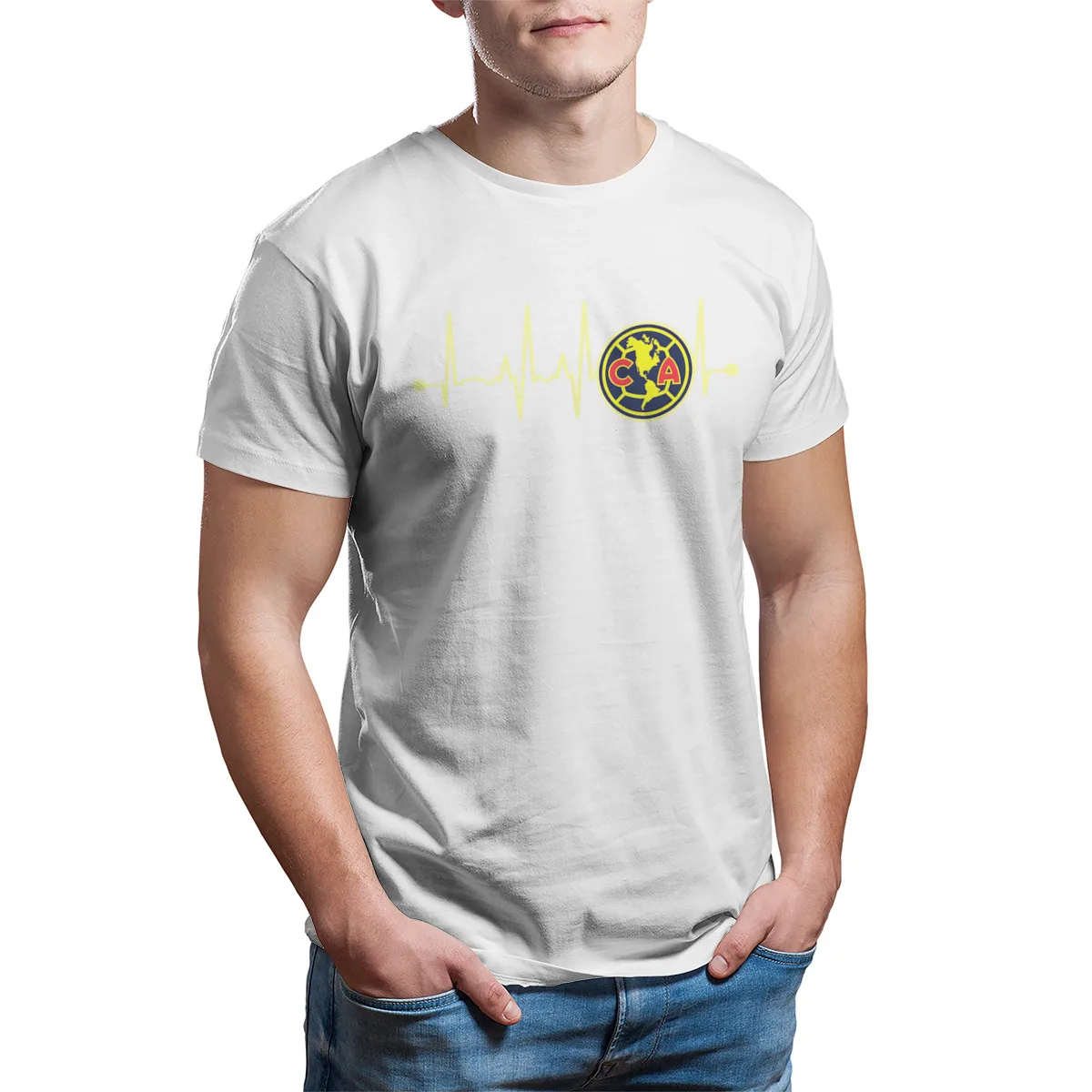 

Latido Aguilas Del Orgullo Mexicano Heartbeat Vintage Men's T-Shirt