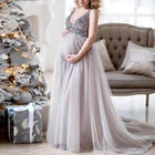 Сексуальное платье для беременных с блестками тюлевые платья для беременных для фотосъемки платье макси без рукавов для беременных женщин длинный реквизит для фотосъемки