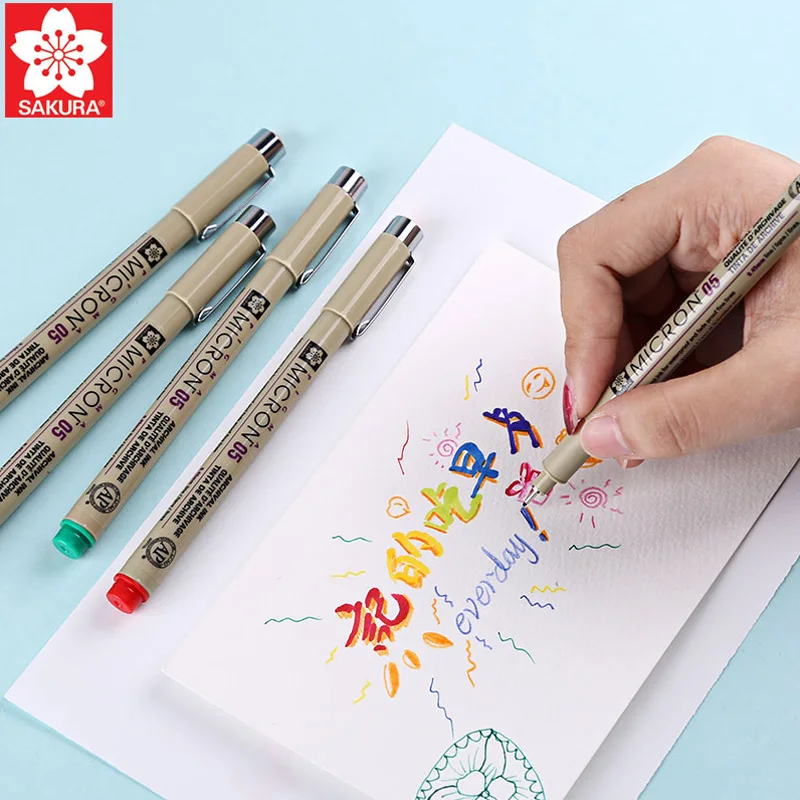 

SAKURA XSDK Color Needle Pen Waterproof Hook Line Pen Color Set Anime Hand-painted Comic Design Special Art Painting