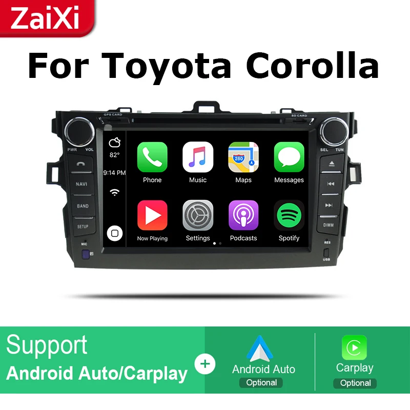 Для Toyota Corolla E150 хэтчбек 2006 2007 2008 2009 2010 2011 2012 автомобильный Android Радио