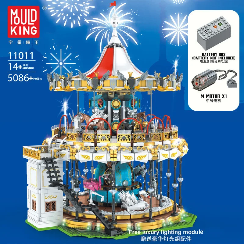

Фэнтезийный рай серии MOC фонасветильник т. строительные блоки кирпичные игрушки детский подарок на день рождения набор