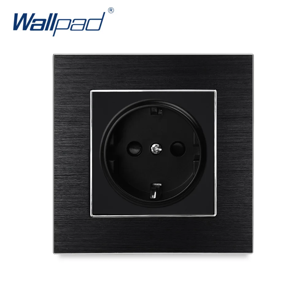 Европейская 2 контактная немецкая розетка Wallpad роскошная электрическая