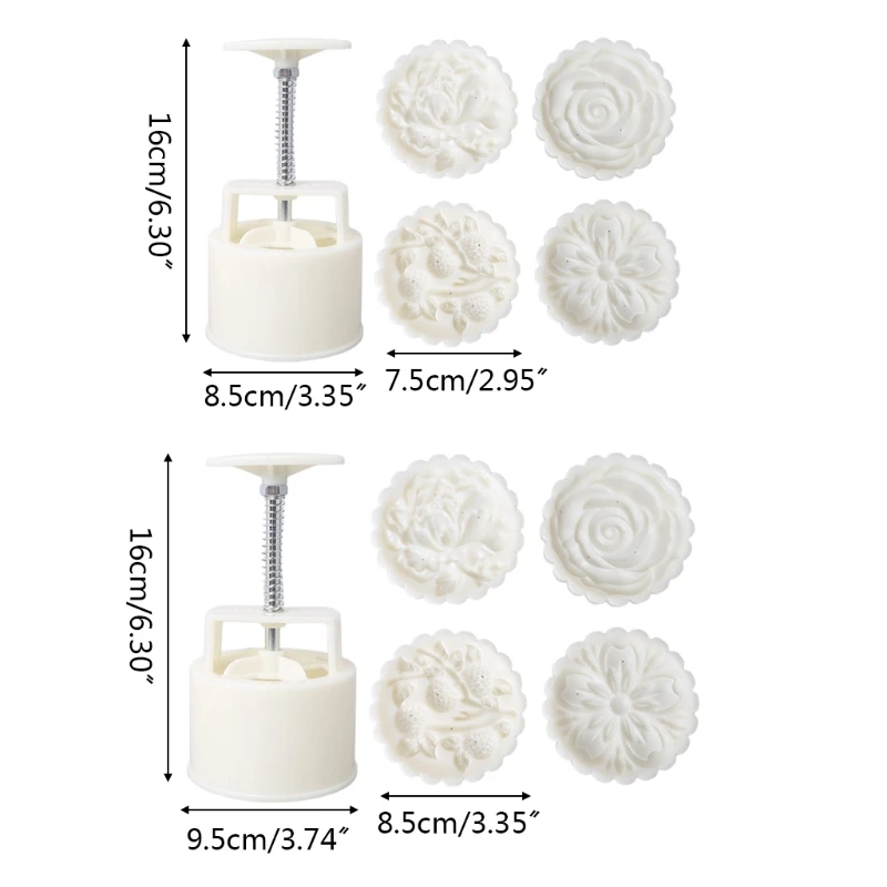 

Cookie Cutter Moon Cake Mould Exquisite Pattern Style DIY Cake Decoration Food-Grade Plastic Chinese Round Shape Home
