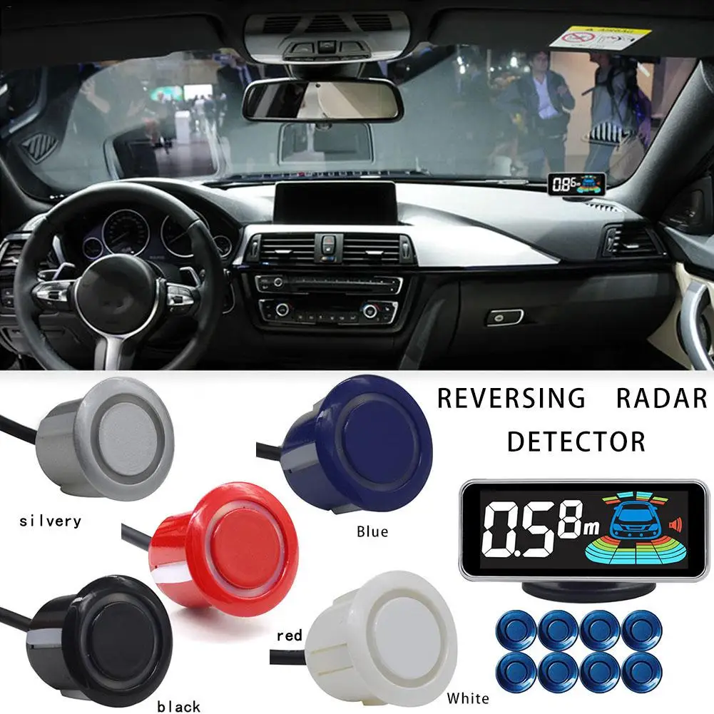 

4 Parking Sensor QXNY 8 Sensors Car Automobile Reversing Radar Parking Car Detector Car Parking Sensor Kit Parking Assistance