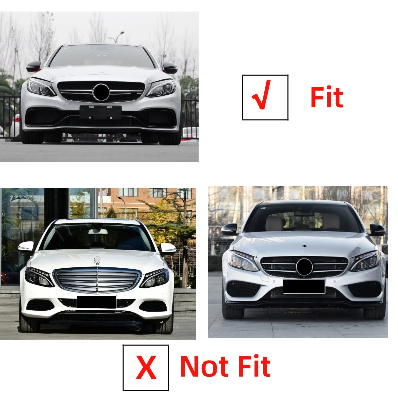 Передняя решетка GT для Mercedes W205 C Class 2015-2021 C63 C63S AMG sport передняя из АБС передний