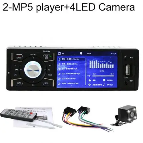 4 LED Rear Camera 4,1 дюймовый многофункциональный автомобильный fm-радио Bluetooth аудио видео MP5 плеер с камерой заднего вида - Цвет: 4 LED Rear Camera