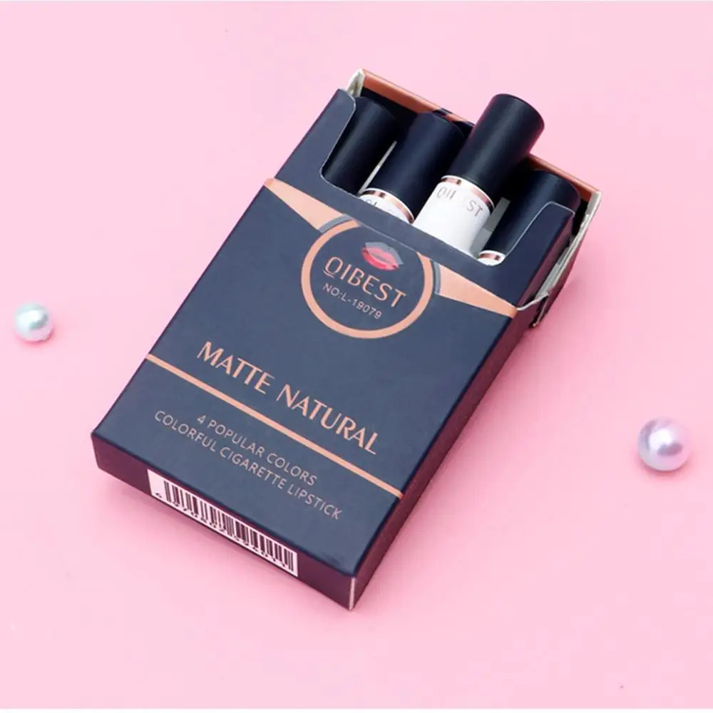 

Бархатная матовая губная помада QIBEST 4 цветов, туманная поверхность, пикантная нюдовая губная помада, набор стойких помад для макияжа