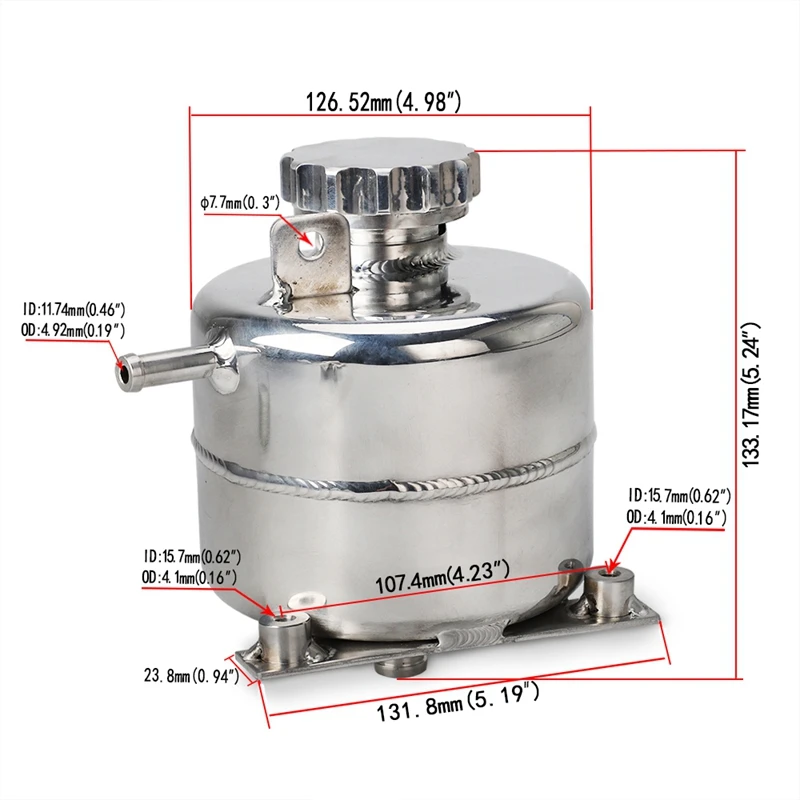 

Car Coolant Water Overflow Expansion Tank Aluminum Radiator for Mini Cooper S R52 R53