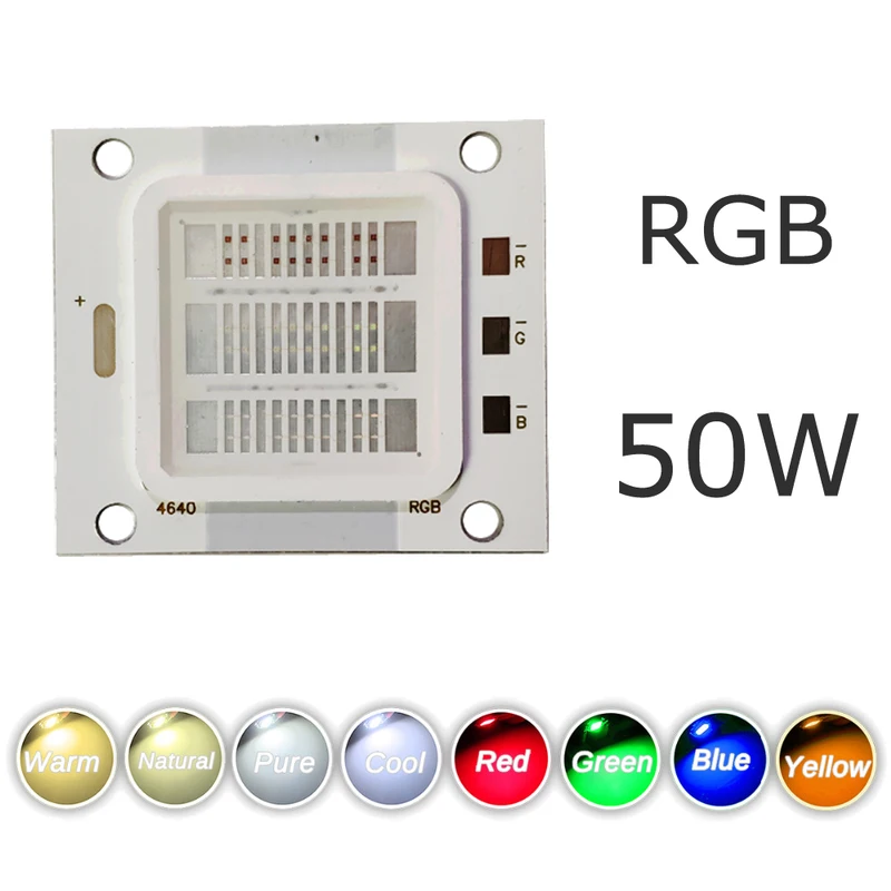 Крепление RGB высокомощный диодный 50 Вт COB прожектор с разноцветными огнями яркий DIY шарик светодиодный светильник