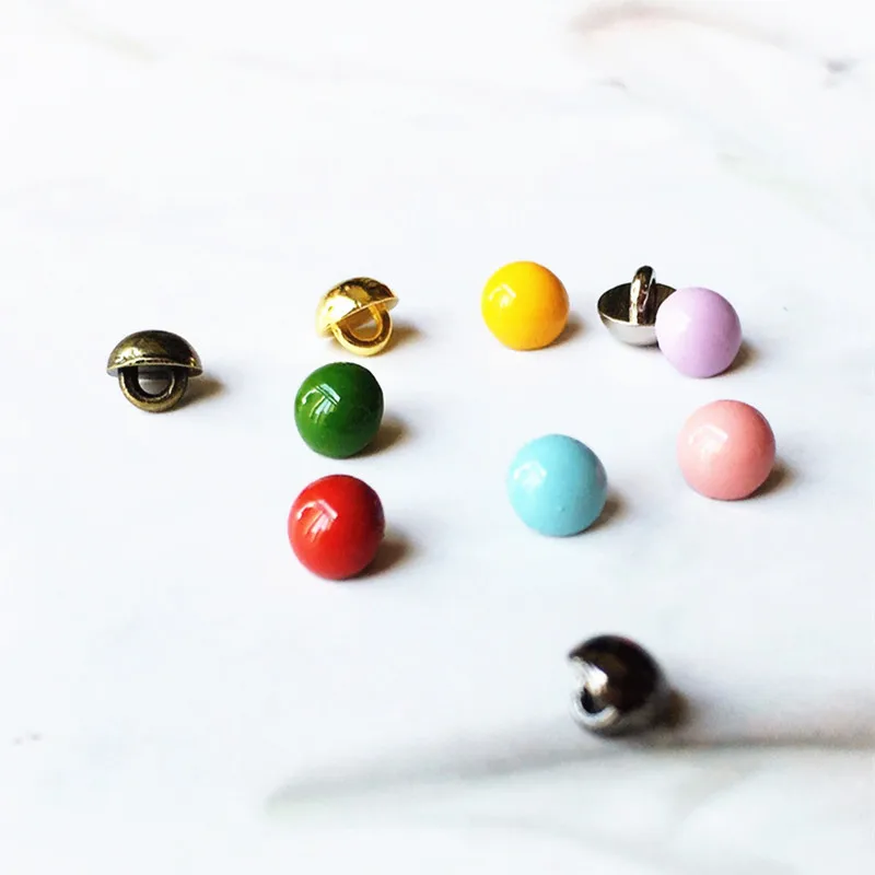 

100/200 Mini Doll 4mm Mushroon Buttons Doll Clothes DIY Fit for 1/6 Dolls Girls Doll Buckles Trousers Bag Sewing Accessories