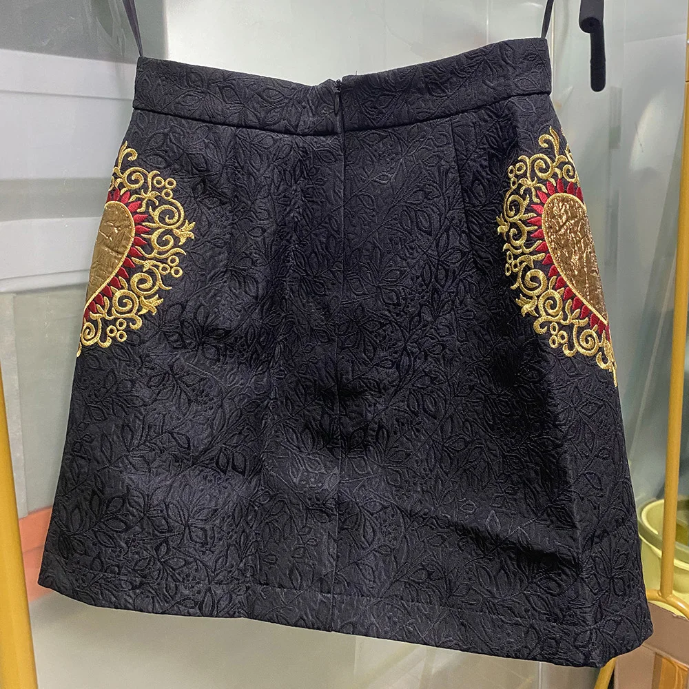 Женская винтажная трапециевидная юбка дизайнерская двубортная мини-юбка с